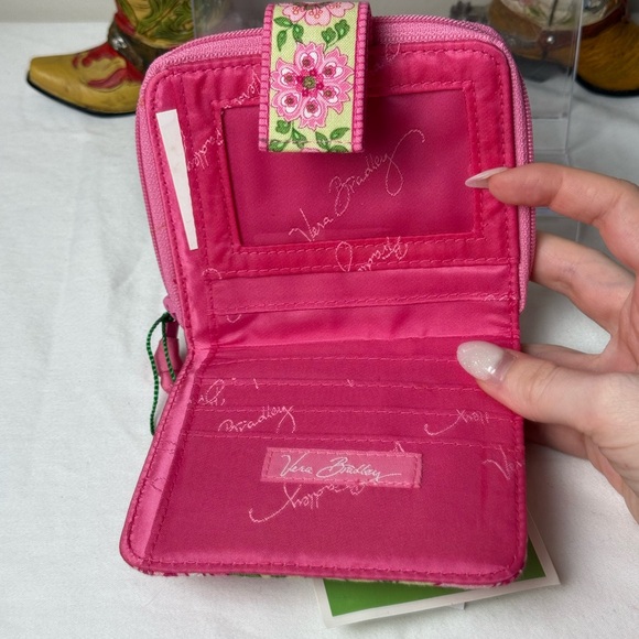 NWT Vera Bradley Petal Pink Mini Zip Wallet Retired 4” X 4” Pocket Wallet - Picture 5 of 7